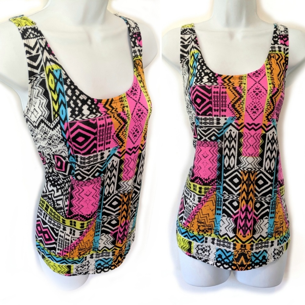 Arizona Festival Racerback Tank Aztec Pink Black